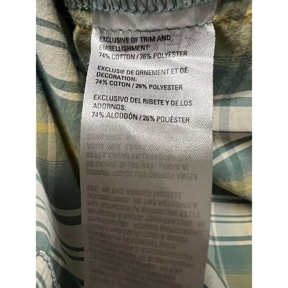 Lot Of 2 Mens 511 Tactical Shirt Large Plaid Short Sleeve Vented Green Blue - Picture 11 of 11